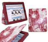 NEWS PAPER RED Luxury Stand Cover Typing Case For Apple iPad 2