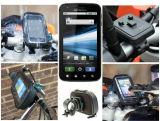 Bike Handlebar Mount with Waterproof Case fits the Motorola ATRIX Mobile Phone