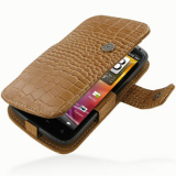 PDair B41 Brown Crocodile Leather Case for HTC Sensation 4G
