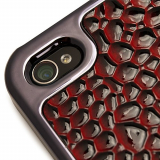 Hard Plastic Back Cover Case with Snake Red Skin