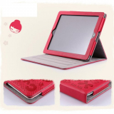 RED Cartoon Lovely Leather Case Cover For iPad2