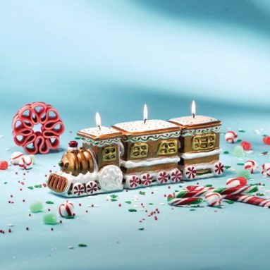 Gingerbread Train Holiday Candle Set