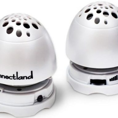 Syba Self Powered Portable White Mini Speakers