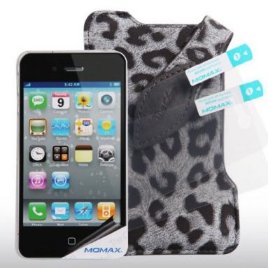 Leopard Apple Iphone 4/4S Leather Case