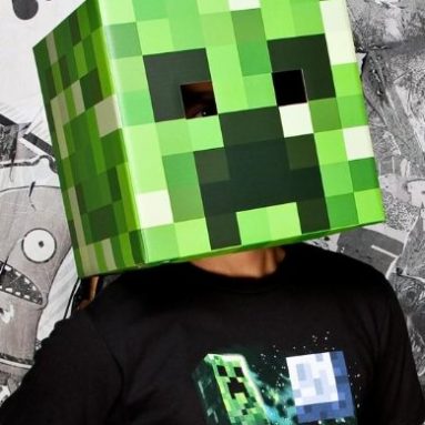 Official Minecraft Creeper Head Cardboard Mask