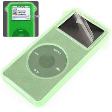 Eforcity Glow-In-Dark Green Skin case for iPod nano