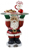 Santa Claus Glass Topped Holiday Decor Side Table