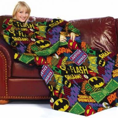 Comics Logos Comfy Throw with Sleeves