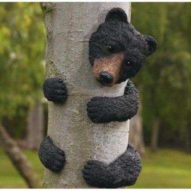 BLACK BEAR TREE FACE
