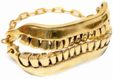 gold tooth smile bracelet