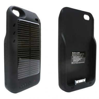 Mooncharge Hybrid Solar Battery Case For iPhone 4