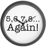 5,6,7,8 Again Wall Clock