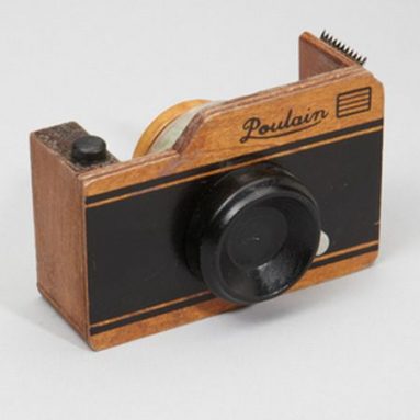 Wooden camera tape dispenser