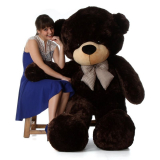 6 Foot Life-size Teddy Bear Rich Chocolate Brown Cuddly Stuffed Toy Bear Brownie Cuddles