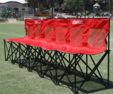 6 Seat Folding Bench with Back