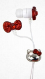 Hello Kitty Red Bow Earbud Headphones