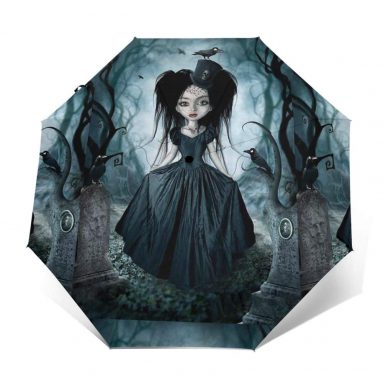 Queen Of The Crows Toon Hertz Sun Umbrella