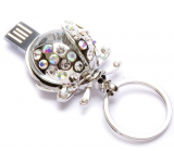 Crystal Ladybug Keychain Flash Drive