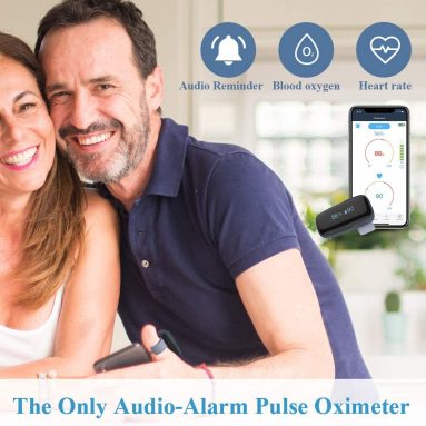 Wellue Oxylink Wireless Blood Oxygen Monitor with Audio Reminder in Free App