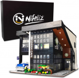 Nifeliz Street Modern Cafe MOC Building Blocks and Engineering Toy, Construction Set