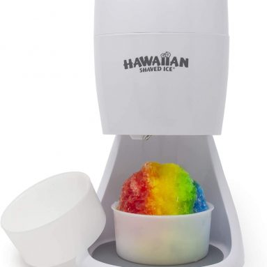 Shaved Ice & Snow Cone Machine with Blue Cotton Candy Flavored Syrup