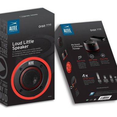 OrbitM Ultra Portable Speakers With Carrying Case And Clip