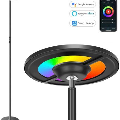 Smart Sky LED Torchiere Floor Lamp Works with Alexa Google Home
