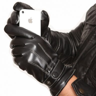Men’s Touch Screen Nappa Leather Winter Gloves Iphone Ipad Smart Phone