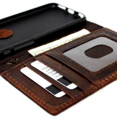 Genuine Italy Leather Case Fit for Iphone 6 Book Wallet