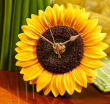 Sunflower Flower Time Clock
