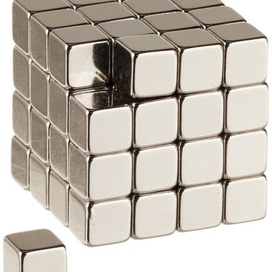 64 Neodymium Rare Earth Magnets 1/4 Inch Cube N48