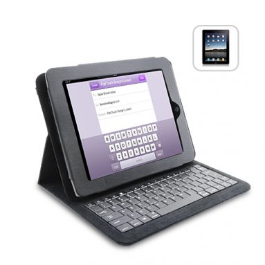iPad Leather Case Holder with Keyboard
