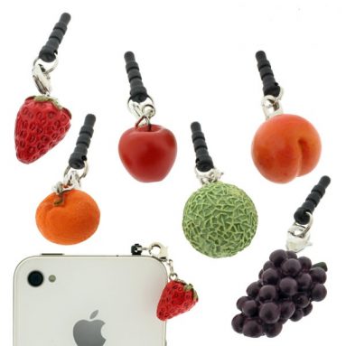 Charm Apli Fruit Earphone Jack Accessory