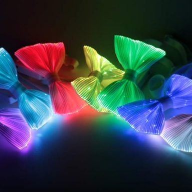 7 Glow Colors LED Light up Bow Tie