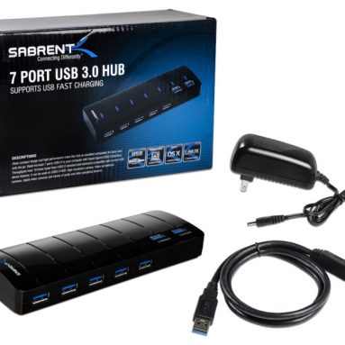 7 Port USB 3.0 Hub with 4A Power Adapter support Fast charging Function