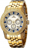 “Python Gold Blue”Chronograph Diamond Watch