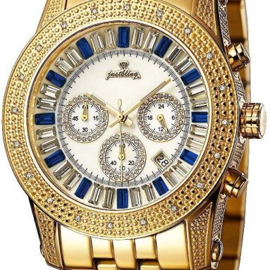 “Python Gold Blue”Chronograph Diamond Watch