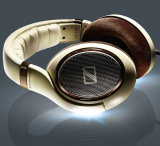 Audiophile Headphones with High Gloss Burl Wood Accents