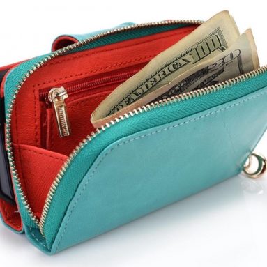 Wristlet Built-in Stand Wallet Clutch for Apple iPhone 5C