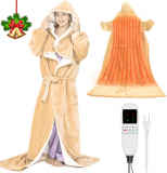 Electric Snuggle Blanket Wearable Heating Blanket with Removable FootPocket