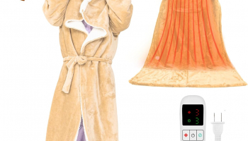 Electric Snuggle Blanket Wearable Heating Blanket with Removable FootPocket