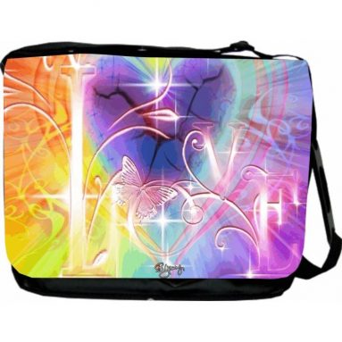 Lighted Love Pastel Design Messenger Bag