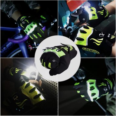 LED Flashlight Gloves Touch Screen Rechargeable 3 LED Modes Bright Torch