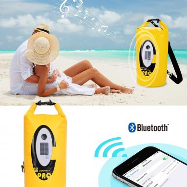 Waterproof Dry Bags with Bluetooth Speaker Solar Light