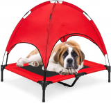 Elevated Dog Cot with Canopy Shade