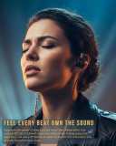 Wired IEM in Ear Monitor with 9.2mm Dynamic + 2 Knowles BA, Stabilized Wood Shells