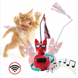 Dj Whiskerz Wireless Speaker Dancing Cat Toy with Catnip