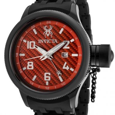 Invicta Men’s Carbon Fiber Dial Black Ion-Plated Watch