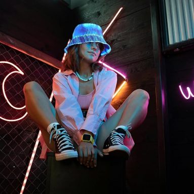 Light up Hat Rave Bucket Hat 7 Colors Flashing Glow