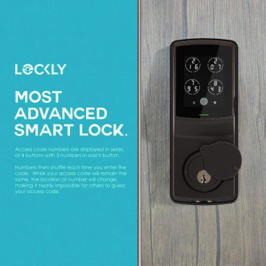 Lockly Secure Pro Dead Bolt Edition | Bluetooth Fingerprint WiFi Keyless Entry Smart Door Lock
